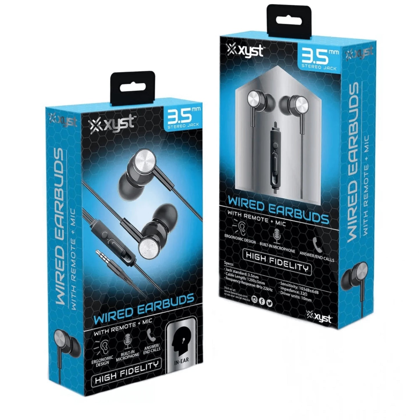 Xyst 3.5Mm Stereo In-Ear Earbuds with Microphone