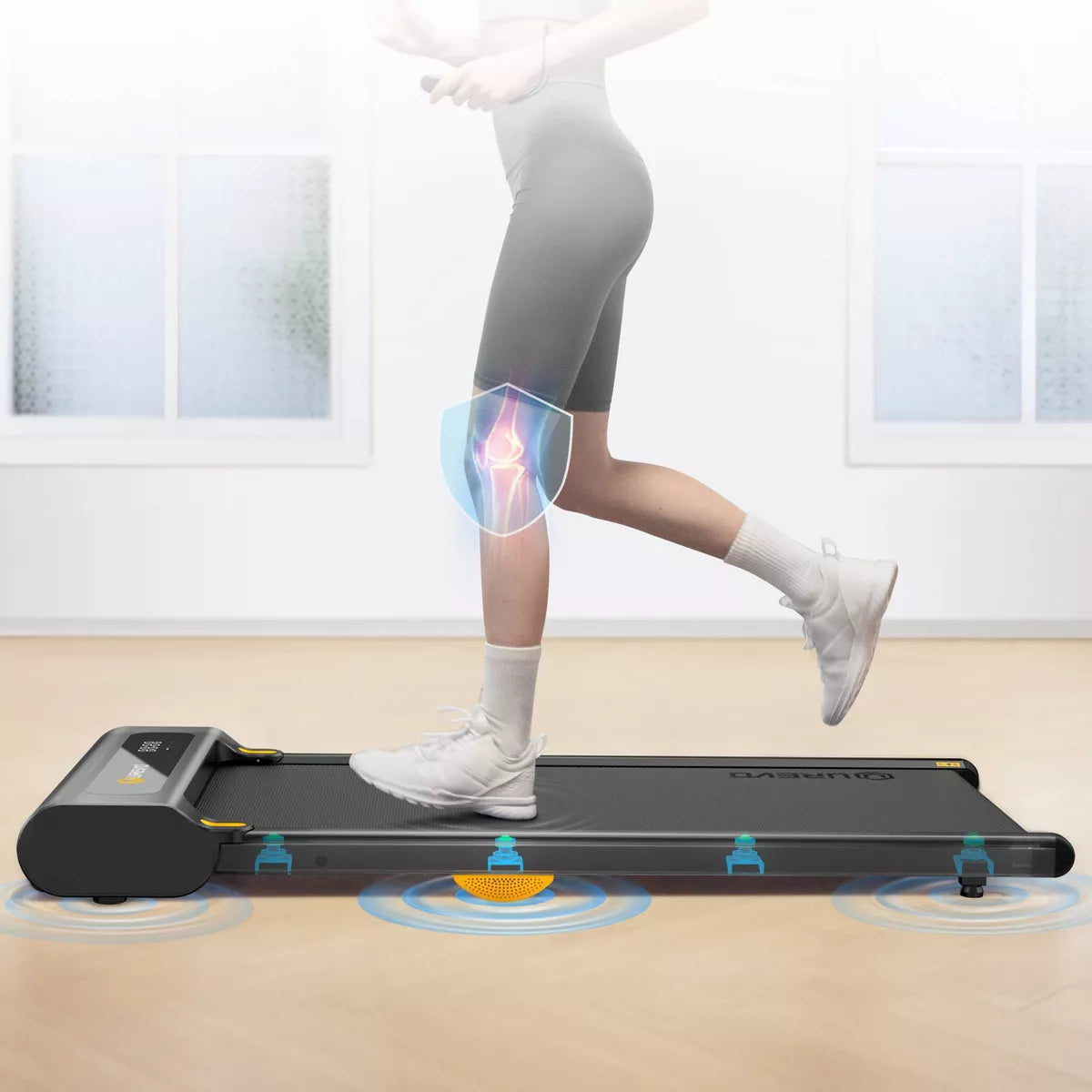 Under-Desk Electric Treadmill for Home and Office Applications