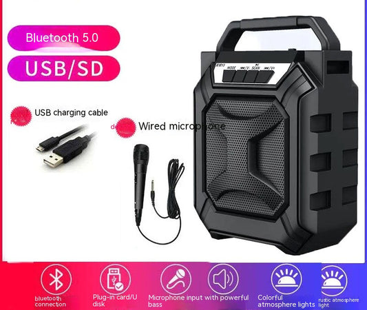 Portable Outdoor Bluetooth Speaker with Wireless Radio Function