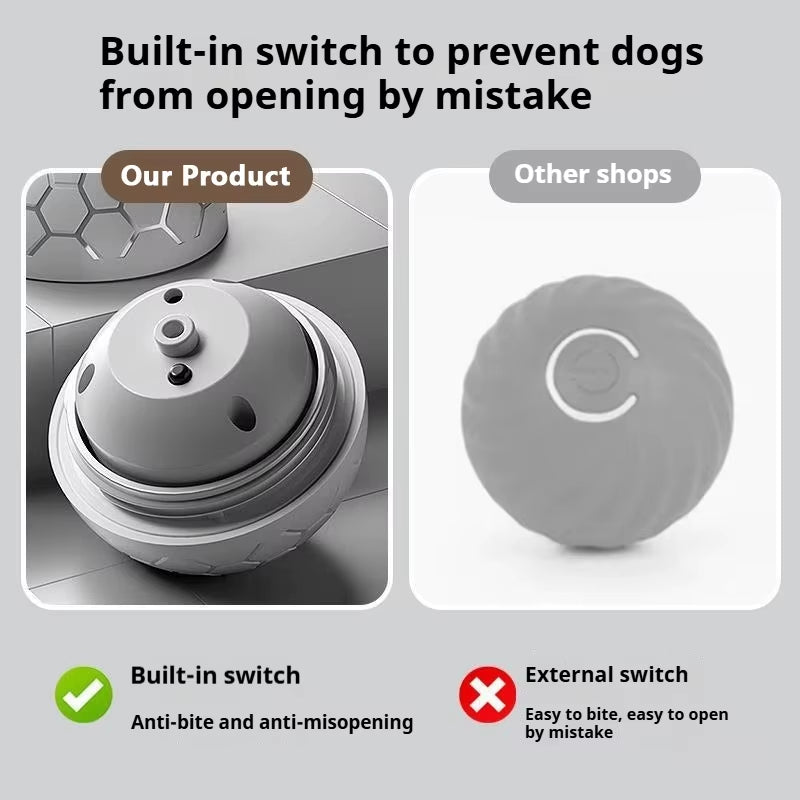 Smart Dog Toy Ball Electronic Interactive Pet Toy Ball USB Automatic Bouncing Rolling Toy Ball with RGB Lights Puppy Cat Product