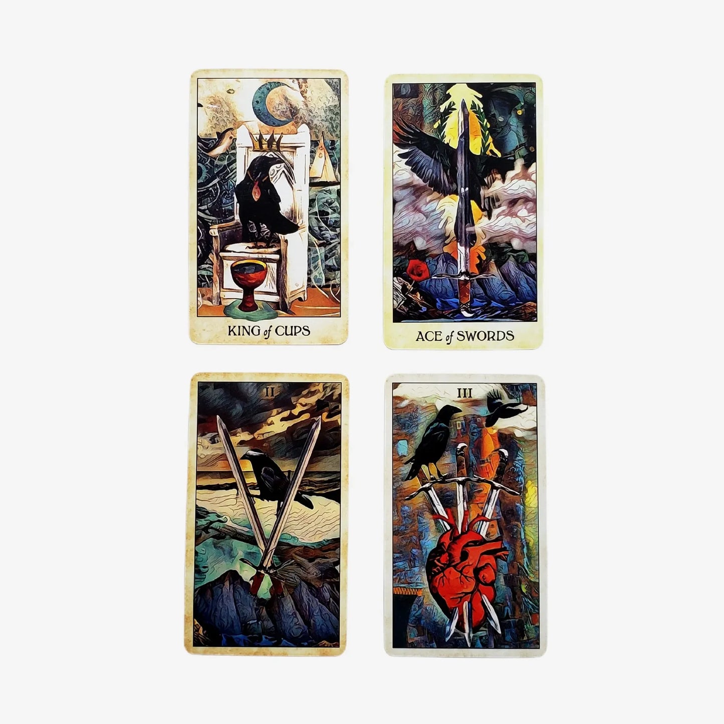 NEW Crow Tarot Cardsn a 78 Tarot Deck English Version Divinatio Fate Oracle Card Board Game for Adult with PDF Guidance