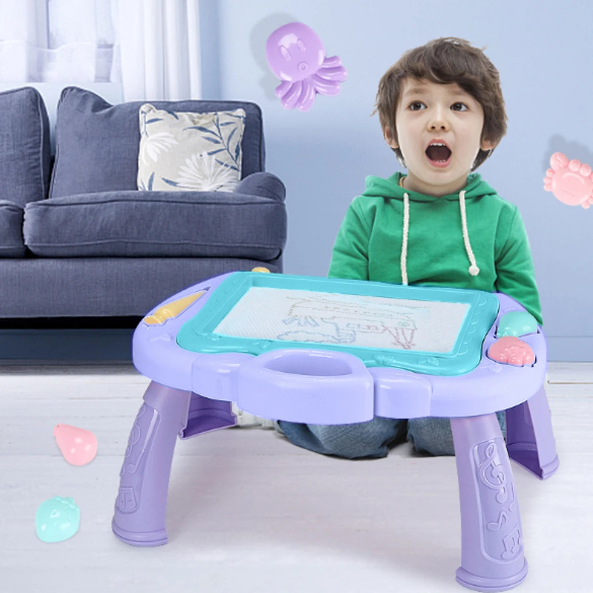 Magnetic Drawing Board Color Pad Kids Multi-Functional Writing Table Graffiti Painting Toys for Children Gifts