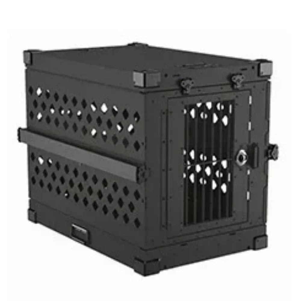 Heavy Duty Collapsible Dog Crate - Premium Aluminium Alloy for Medium to Large Breeds, Perfect for Travel and Camping