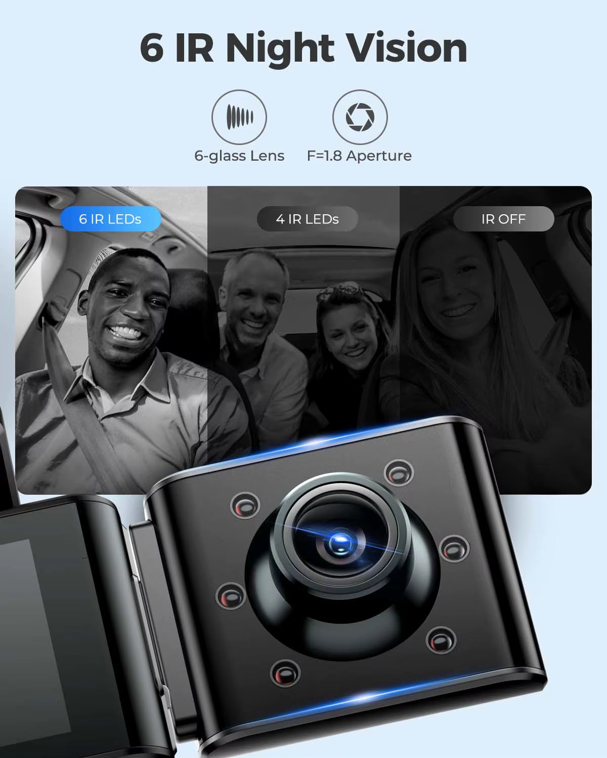 M550 Pro 5.8Ghz Wifi 2/3 Channel Dash Cam 4K+1080P Built-In GPS 3.19" IPS Screen Car DVR IR Night Vision 24H Parking Mode