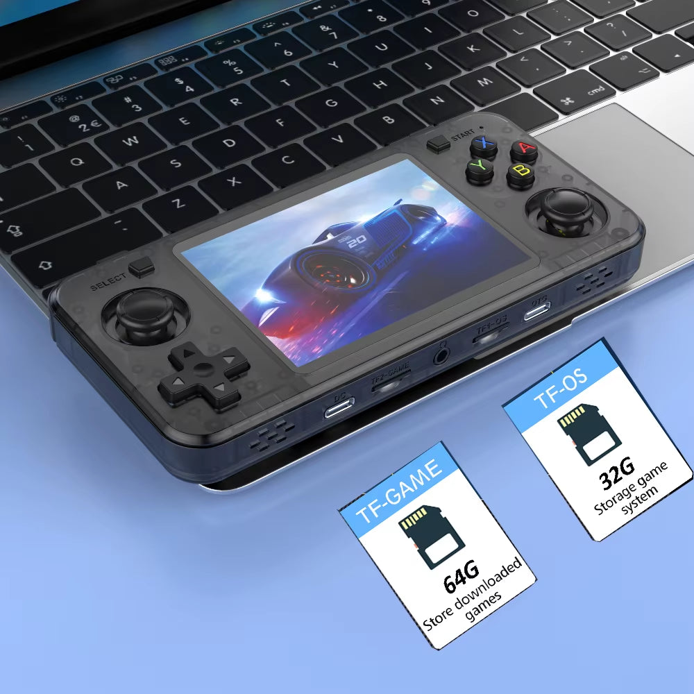 New R36H Retro Handheld Console Open-Source Linux System Classic Game Consoles 3.5 Inch IPS Screen 64G Portable Video Player