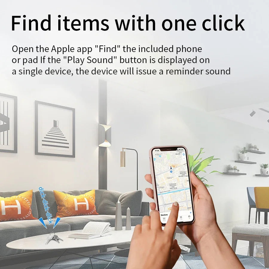 Mini Smart Bluetooth GPS Tracker Find My App Airtag Locator Key Backpack Pet Kid Car Finder Anti-Lost Device Alarm Positioner