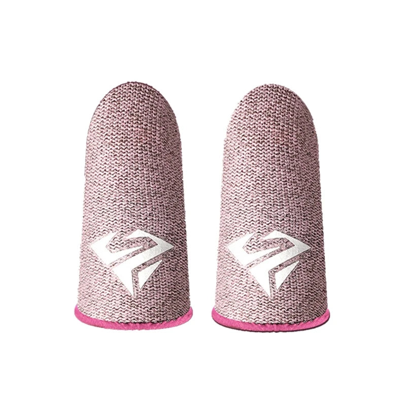 2 Pcs Mobile Game Fingertip Gloves Sweatproof Anti-Slip Touch Screen Finger Sleeve Breathable Gaming Fingertip Cover for Gamer