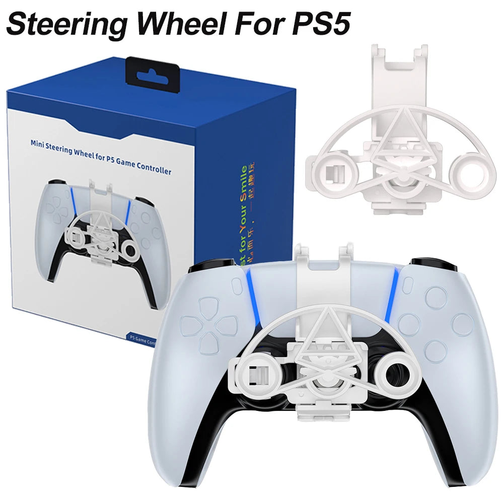 Mini Steering Wheel for PS5 Racing Game Controller Steering Wheel Games Simulation Wheel Auxiliary Replacement Accessories