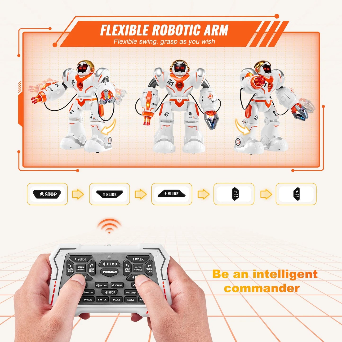 RC Robot Toy Battle Robot for Kids Remote Control Robotic Toy Programmable