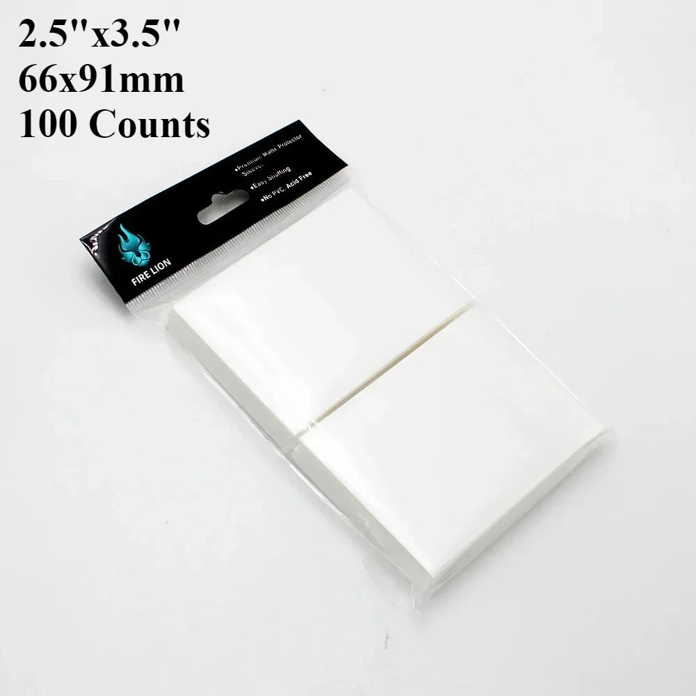 100 PCS 66X91Mm Matte Colorful Standard Size Card Sleeves TCG Trading Cards Protector Tarot Shield Board Games Magical Cover PKM