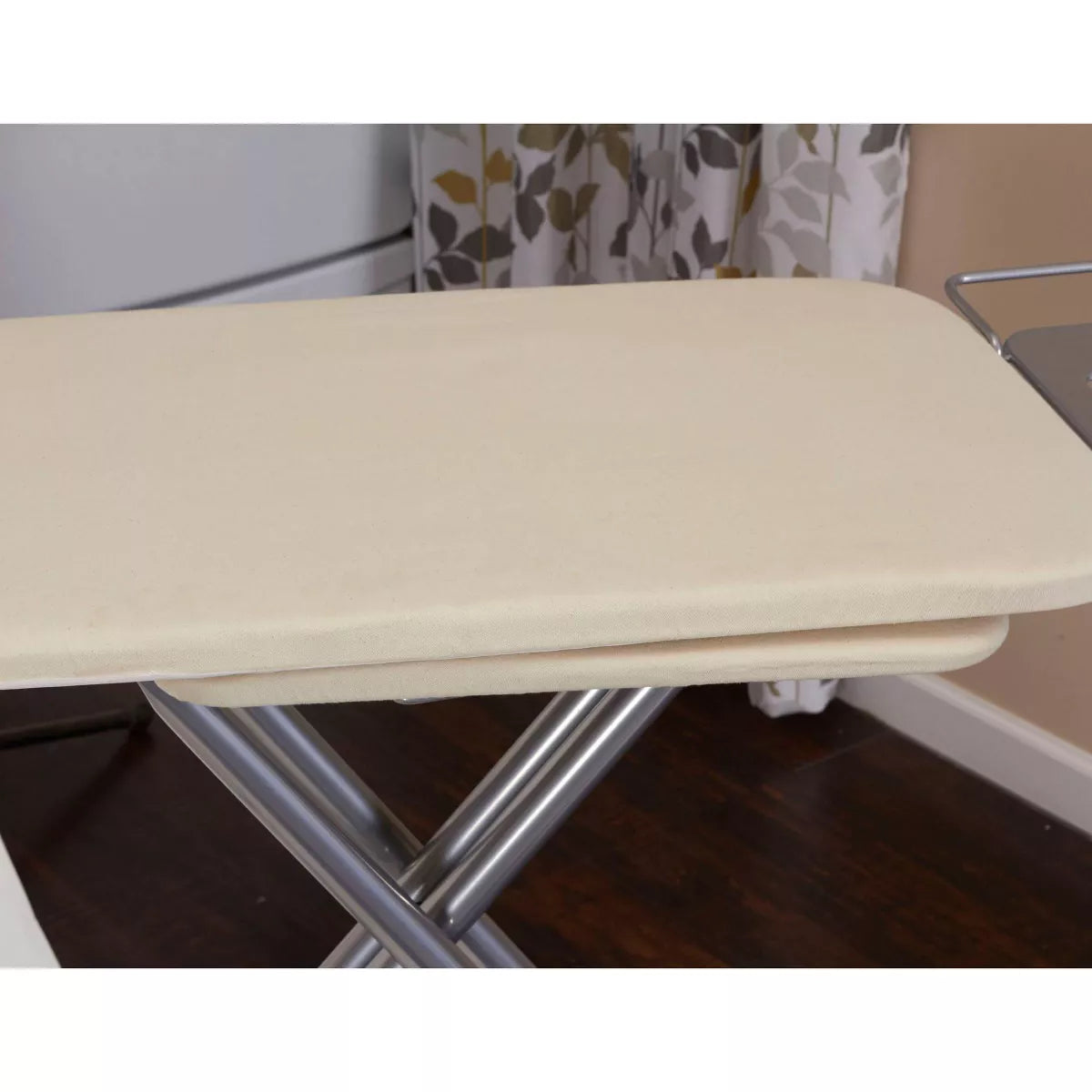 Extra-Wide Ironing Board with Four-Leg Silver Frame