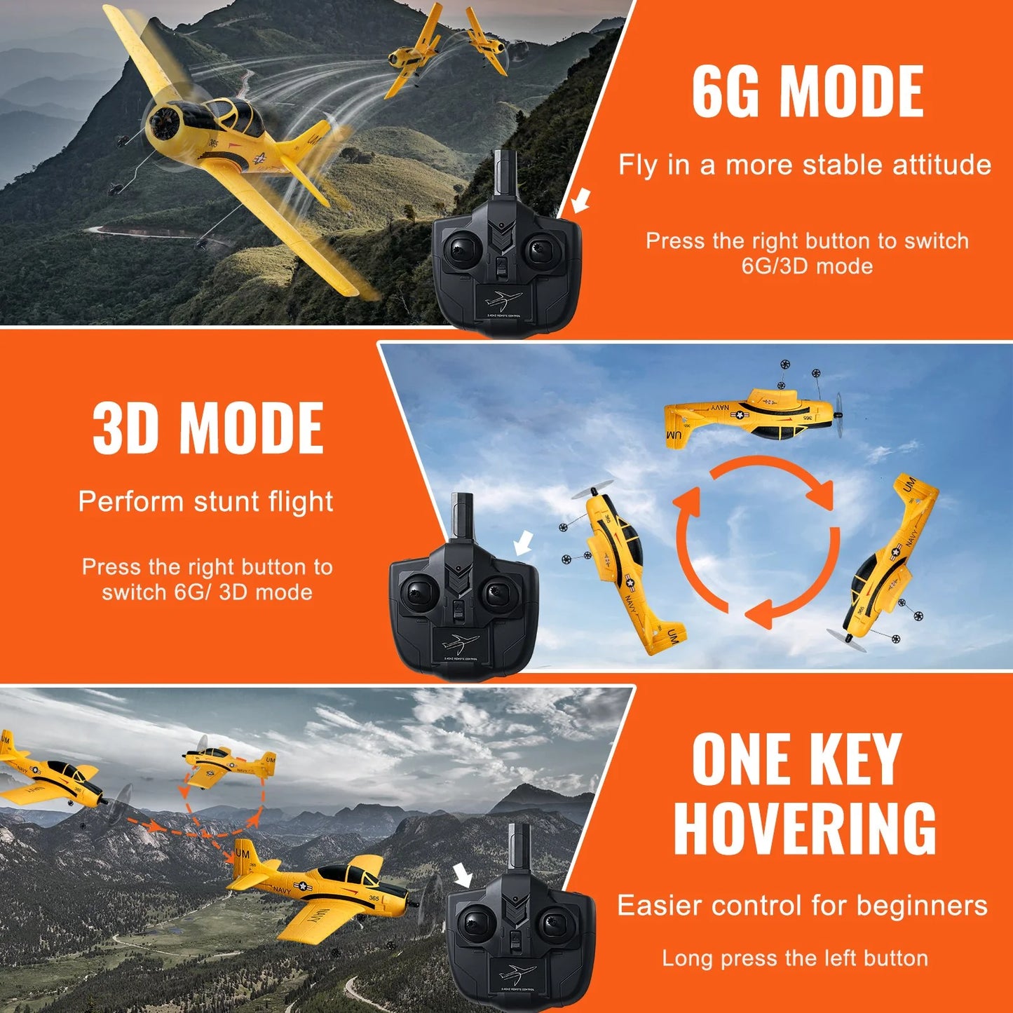 RC Airplane Trainer Aircraft EPP Foam RC Plane Toy 2.4 Ghz Remote Control