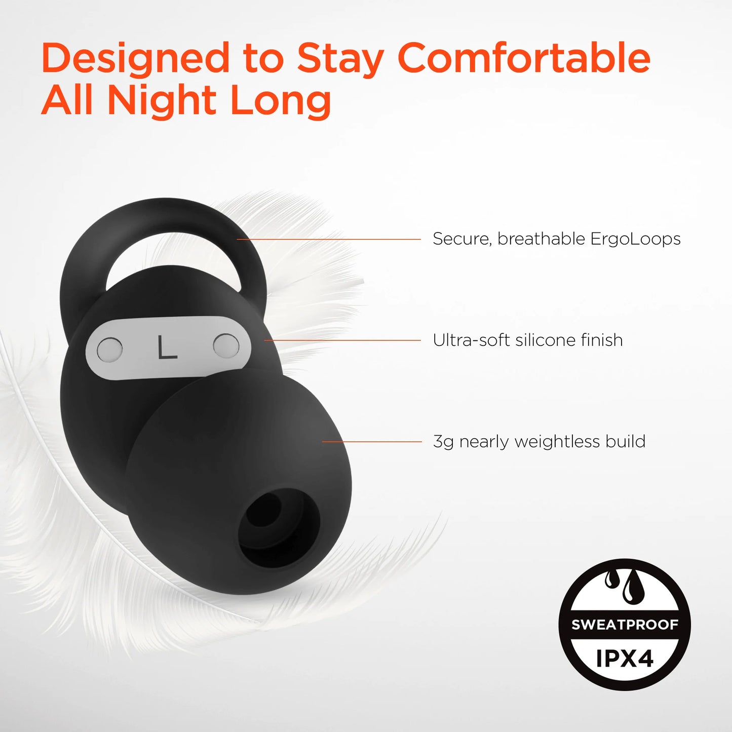 Hypergear Sleepeez Mini Noise-Blocking True Wireless Earbuds for Sleeping