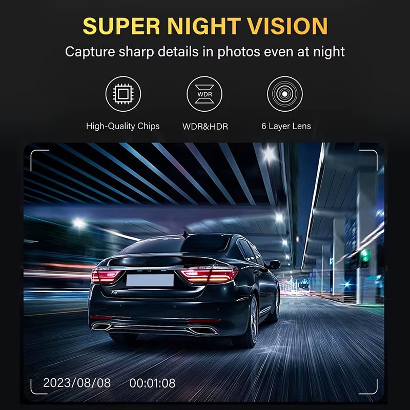 3 Channel Dash Cam for Cars Camera Black Box 3Ch/2Ch 1080P Video Recorder Rear View Camera for Vehicle Car DVR Car Accessories