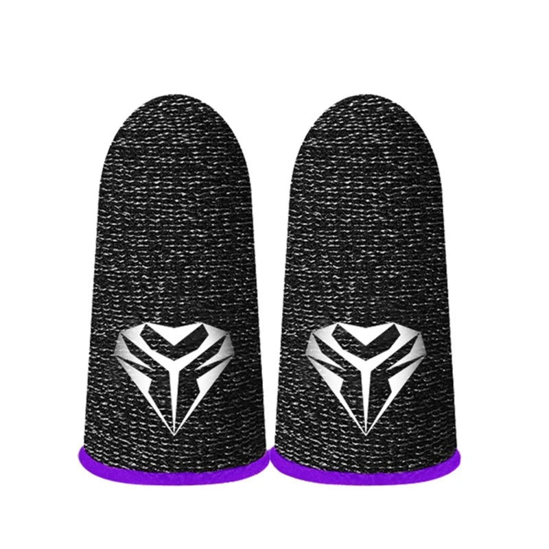 2 Pcs Mobile Game Fingertip Gloves Sweatproof Anti-Slip Touch Screen Finger Sleeve Breathable Gaming Fingertip Cover for Gamer