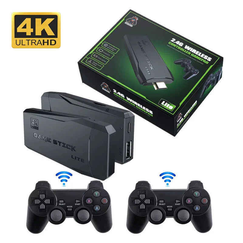 Video Game Sticks M8 Console 2.4G Dual Wireless Controller Game Stick 4K 10000 Games 64GB Retro Game for Dropshiopping Xmas Gift