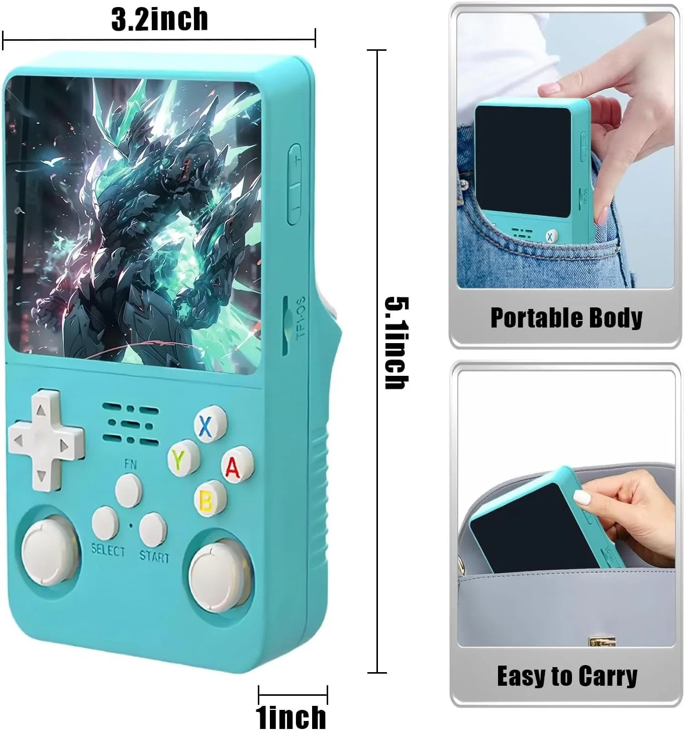 64GB R36S Retro Handheld Games Console Linux System Boy Gift Video Gaming Console 20000 Games Portable Video Player