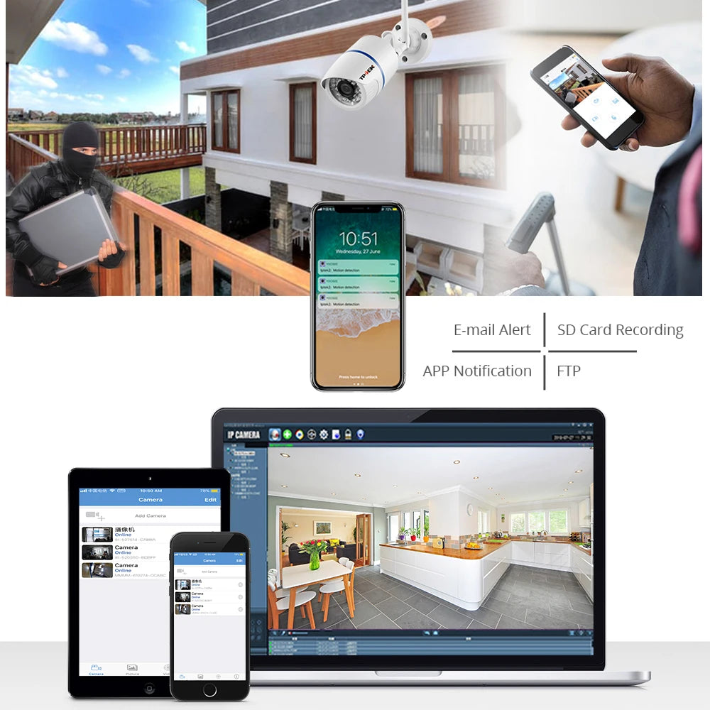 4MP 1080P IP Camera Outdoor Wifi Home Security Camera Wireless Surveillance Wi Fi Bullet Waterproof IP Video HD Camara Camhi Cam