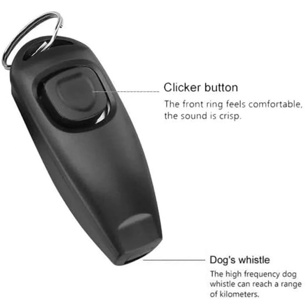 Pet Dog Training Clicker Pet Dog Whistle Key Ring and Wrist Strap Dog Trainings Behavior Pet Supplies for Obedience Commands