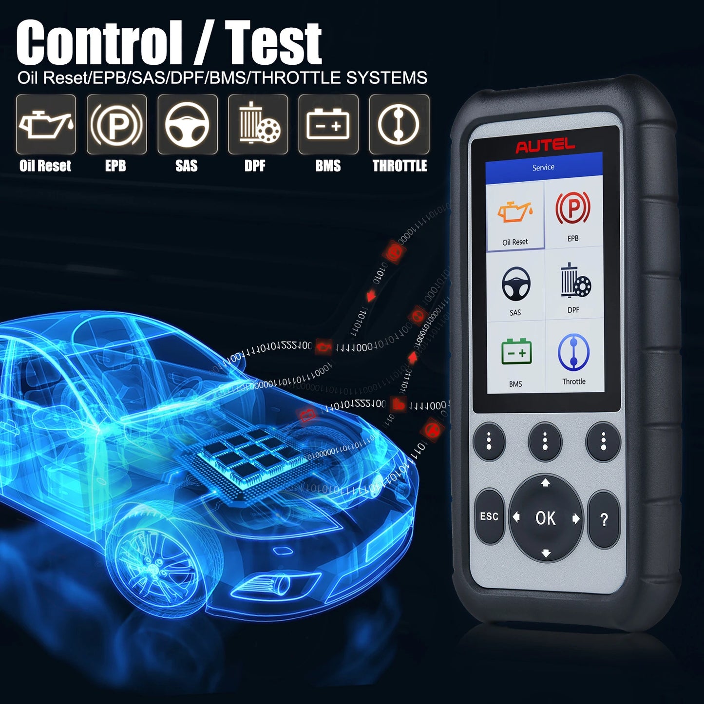 Maxidiag MD806 Full System Diagnoses OBD2 Car Automotive Scanner Tool 4 Systems Diagnosis 7 Most Special Reset Services