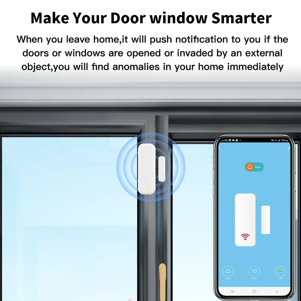Wifi Door Sensor Window Sensor Smart Home Wireless Door Detector Smart Life APP Remote Control for Alexa Google Home