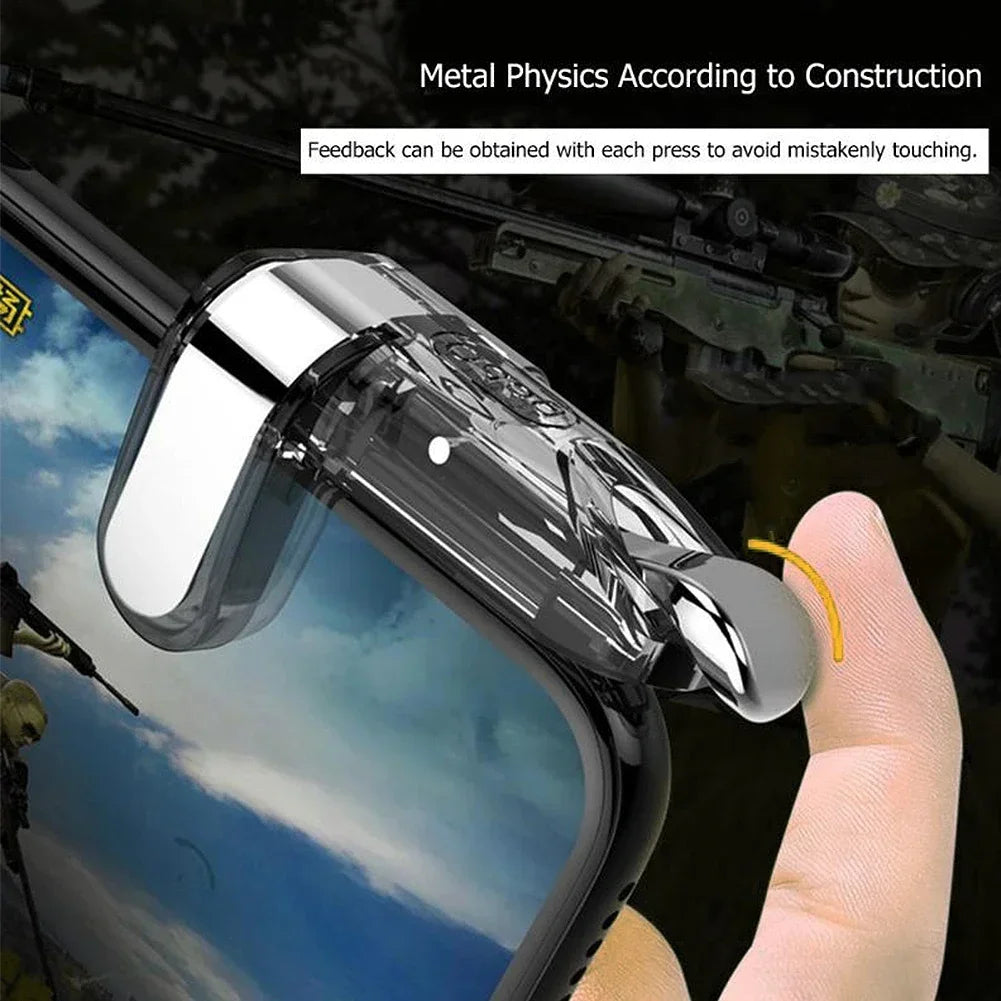 K03 Mobile Phone Game Trigger Finger Aim Shooting Free Fire L1R1 ABS Key Button Gaming Joystick Controller for IOS Android PUBG