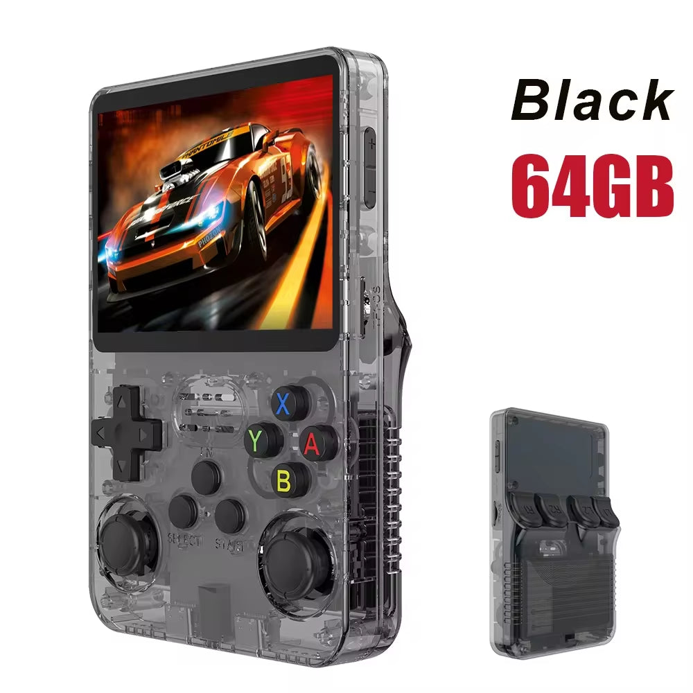 128G Open Source Video Game Console Linux System 3.5 Inch IPS Screen Orange Portable Pocket Video Player 64GG Best Games