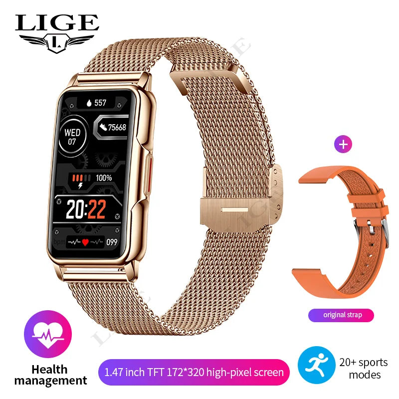 Android IOS Smart Bracelet Women Smartwatch Men Heart Rate Blood Oxygen Waterproof Sport Smart Band Watch for Ladies +Gift