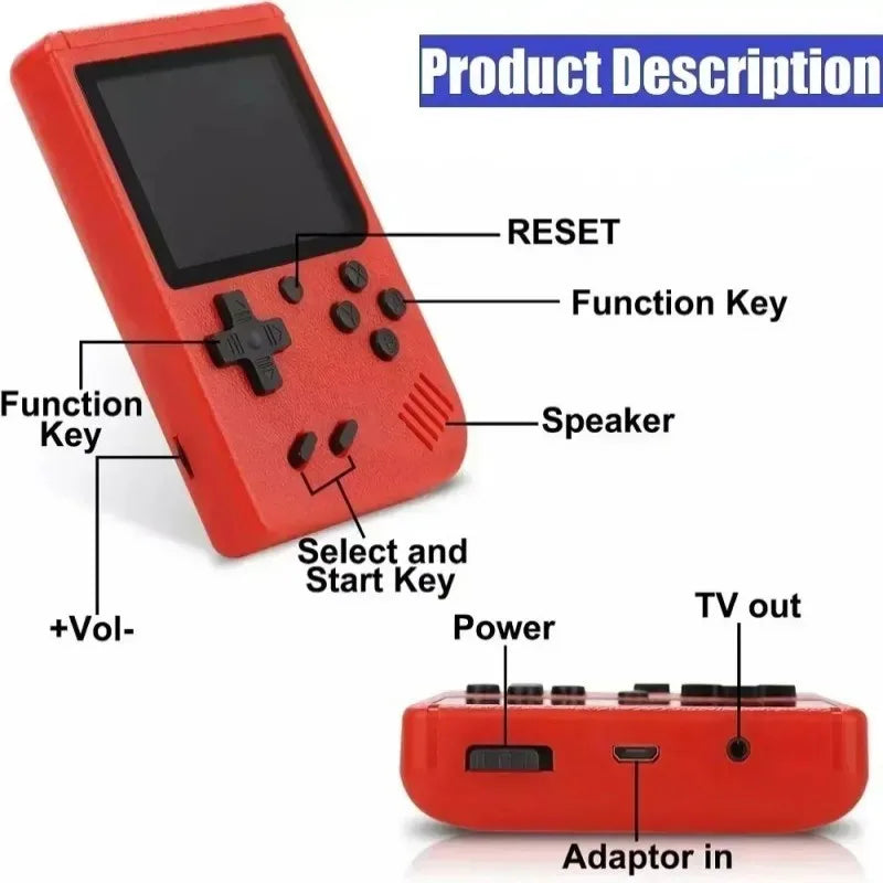 Portable Retro Mini Game Console 8-Bit Handheld Game Player Built-In 500 Games AV Out Game Console Valentine'S Day Gift