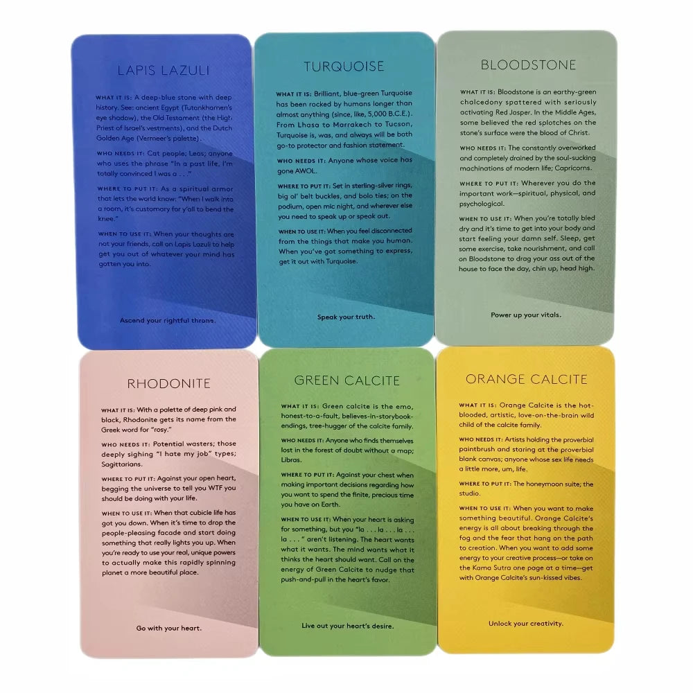 Crystals Tarot Cards Oracle Cards Tarot Deck and Card Game High Quality Kabbalis Board Game Divination Fate Party Enterainment