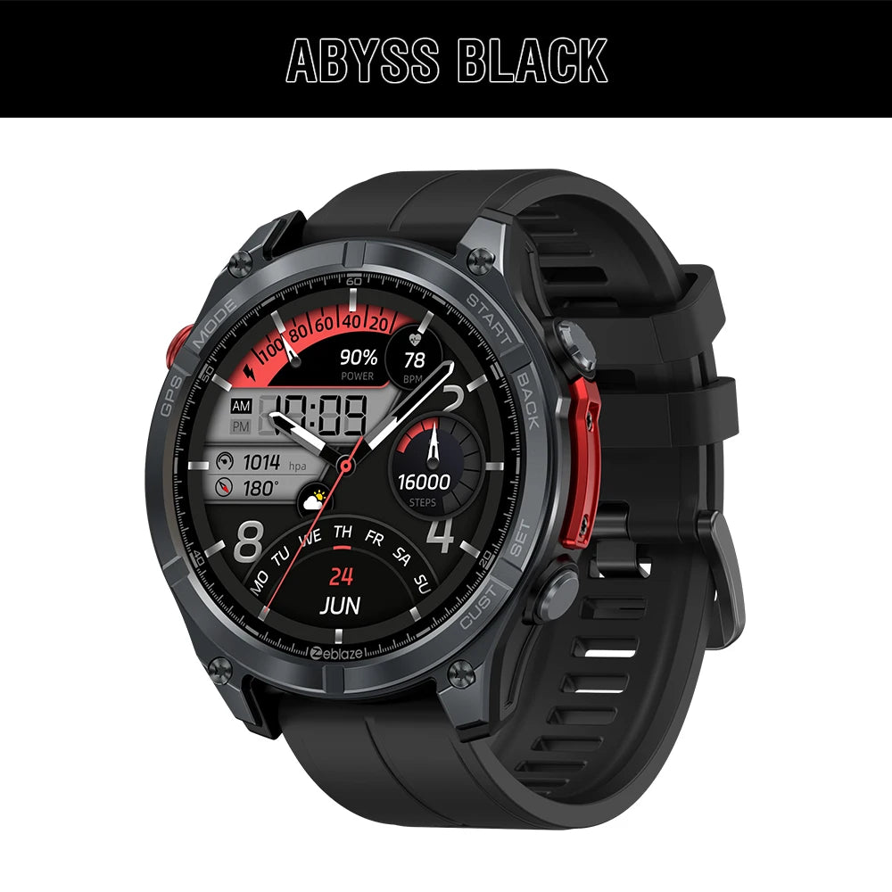 NEW 2025 Stratos 4 GPS Smartwatch 1.43" AMOLED Screen Compass Barometric Altimeter Flashlight Voice Calling Smart Watch
