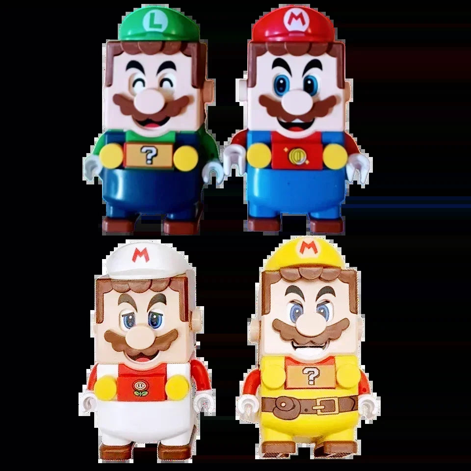 New Super Mario Bros Set Building Blocks Yoshi Bowser Mini Action Figure Toys