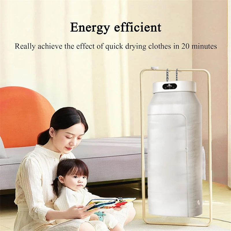 Large Capacity 3D Hugging Flexible Folding Dryer Quick Drying Constant Temperature Double Sterilization Clothes Dryer