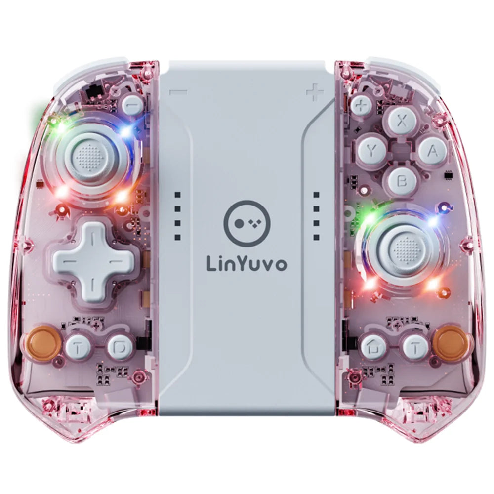 Linyuvo Wireless Gamepad KS58 for Switch&Oled with Turbo/Vibration/6-Axis Gyro/Wake-Up Function/ Rocker,Long Life Gamepad
