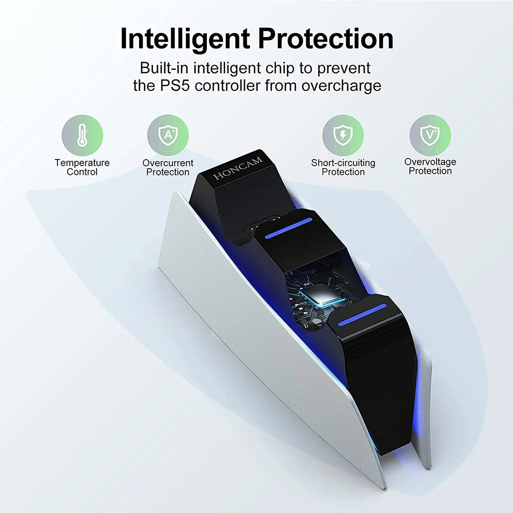 For PS5 Type-C Dualsense Charging Station Dual Charging Dock Charger Stand for Playstation 5 Dualsense Wireless Game Controller