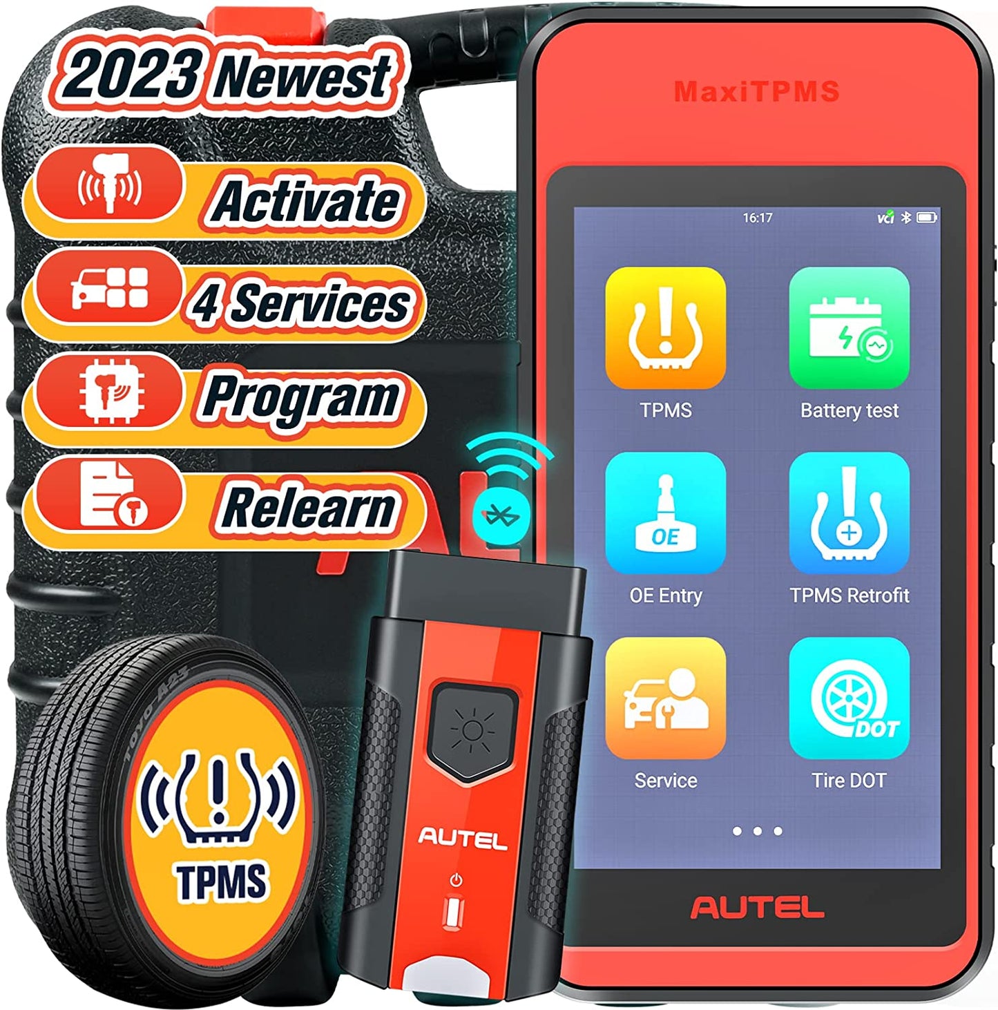 Autel Maxitpms ITS600E Diagnostic Scanner TPMS Relearn & Scan Tool Upgraded of TS508 Oil Reset/Bms/Sas/Epb Work with TBE200E