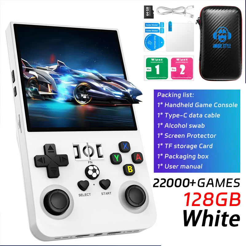 R36MAX Retro Handheld Console - 64/128GB Lag-Free Emulation 18000+ Games 4.0" IPS Screen Ergonomic Contour Grips