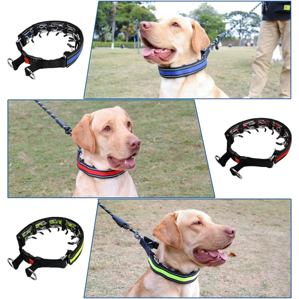No Pull Dog Collar, Prong Collar for Small, Large Dog, Pinch Collar for Dogs with Quick Release Buckle, Prong Collar Cover
