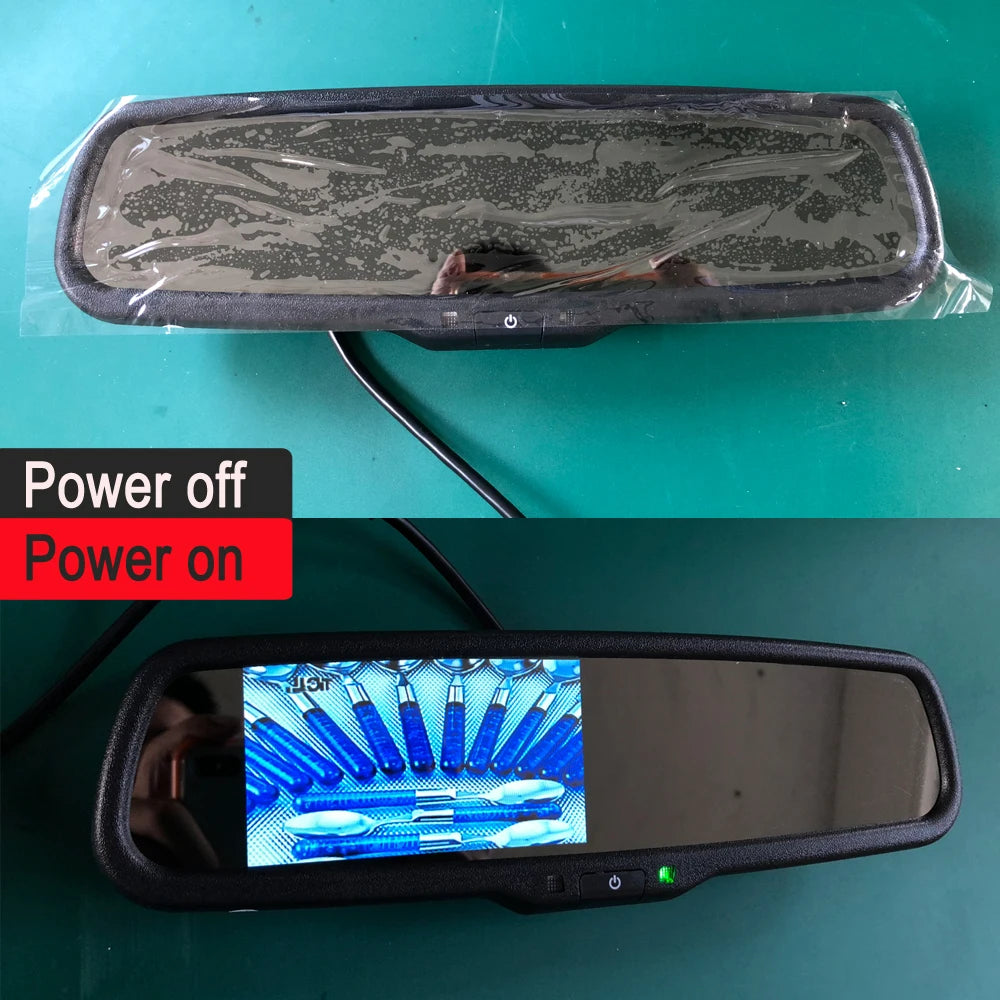 4.3'' Car Rearview Mirror Monitor Bracket LCD Video Monitor Camera Parking Monitor with HD Screen Driving Recorder