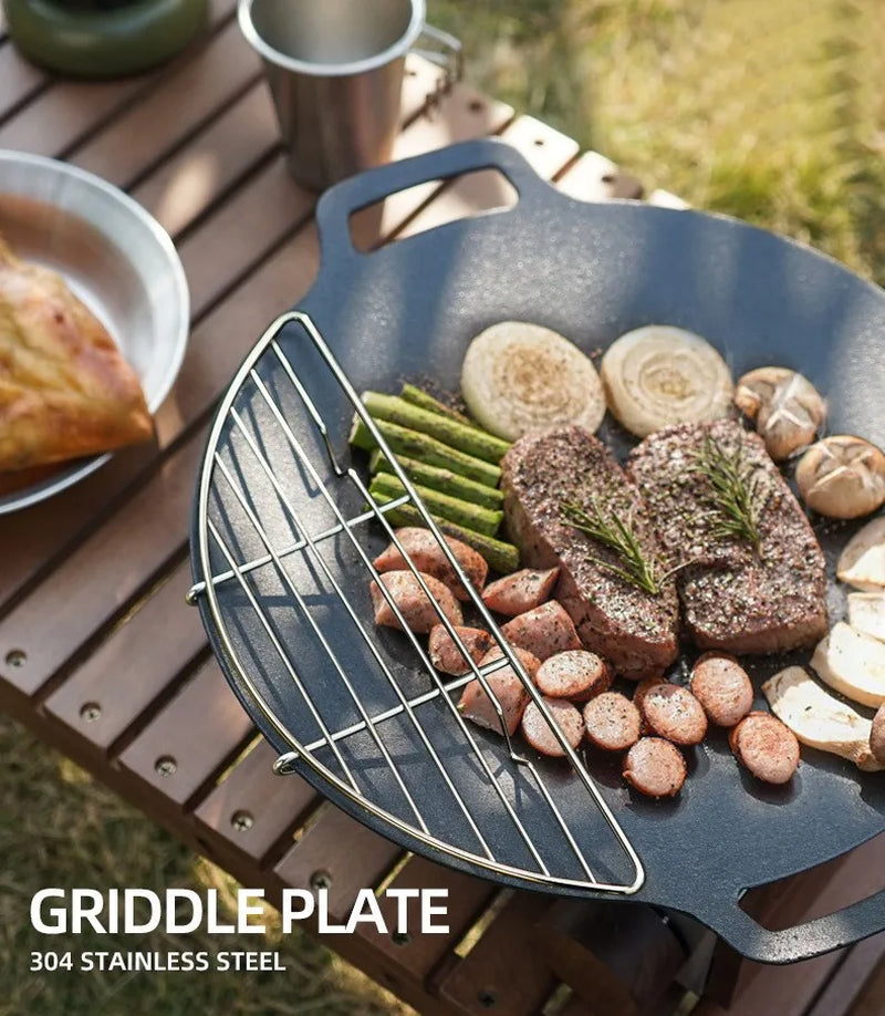 Baking Griddle Non-Stick Anti-Scorch High Temperature Barbecue Grid Mesh Pad for Outdoor Camping Bbq Tools Camping Hiking Access