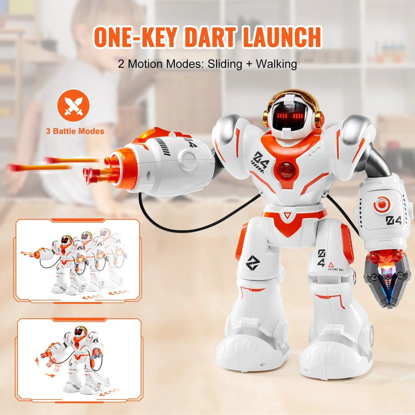 RC Robot Toy Battle Robot for Kids Remote Control Robotic Toy Programmable