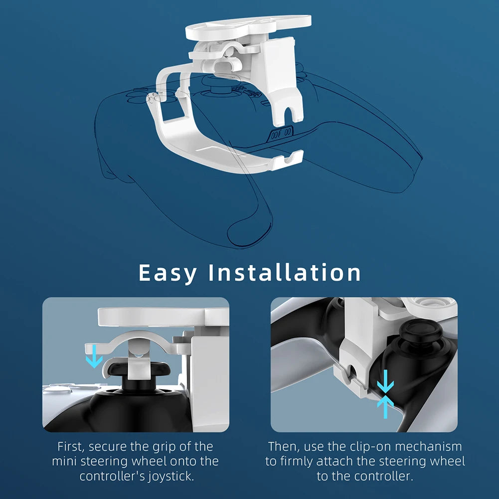 Mini Steering Wheel for PS5 Racing Game Controller Steering Wheel Games Simulation Wheel Auxiliary Replacement Accessories
