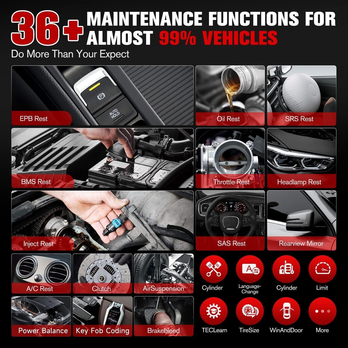AUTEL Maxicom MK908 II Automotive Diagnostic Scan Tool 36+ Reset Services 10+ High-End Functions 21+ Languages Support NO-IP Limitation