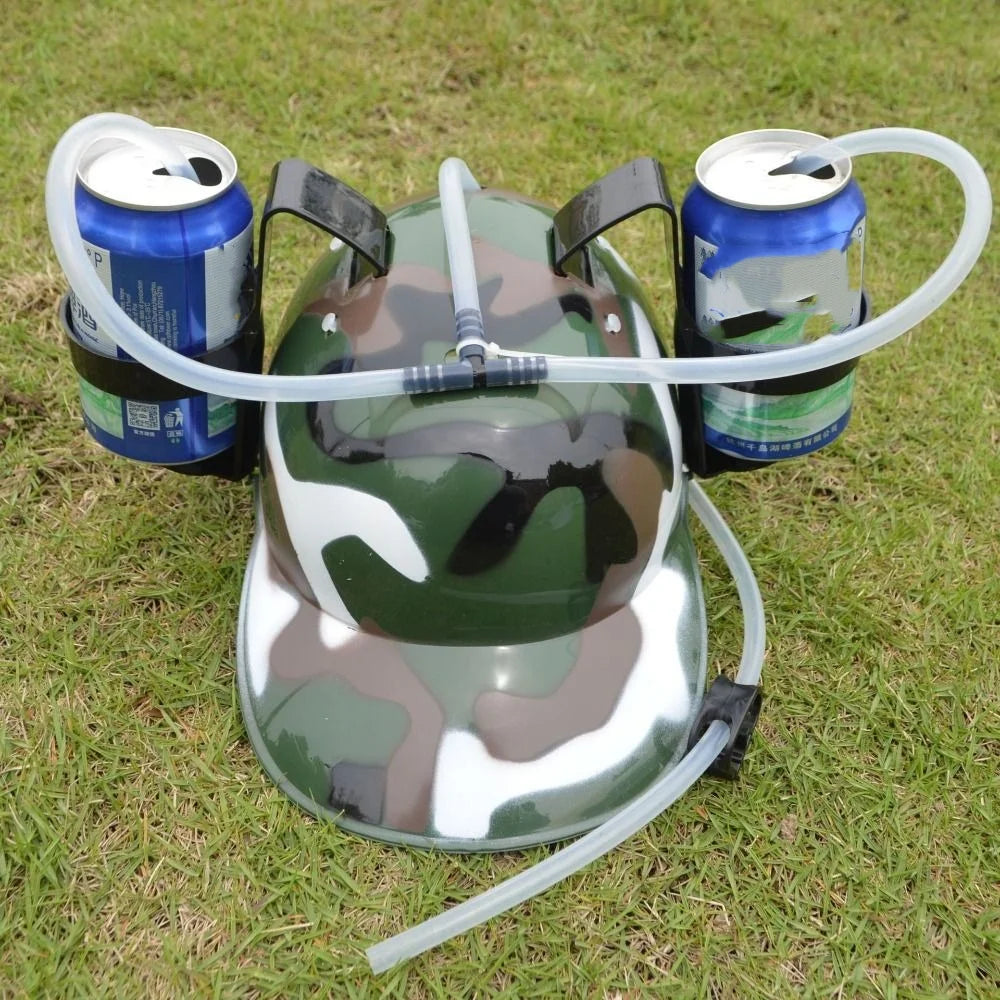 Birthday Party Outdoor Beer Hat Fast Delivery Lazy Creative Beer Beverage Hat Lazy Drinking Beverage Helmet Headgear