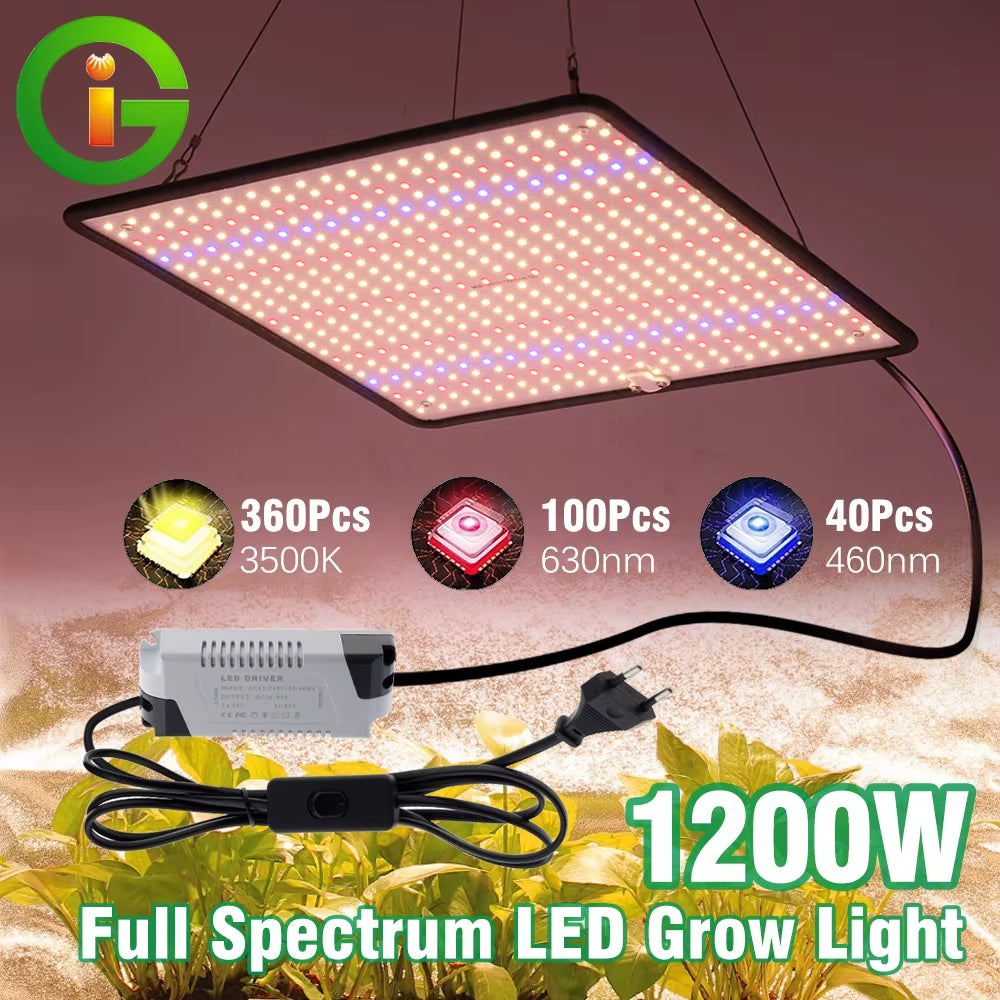 LED Grow Light Full Spectrum Phyto Lamp AC85-240V 40W for Indoor Grow Tent Plants Growth Light