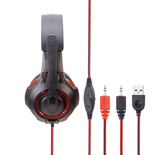 LED Light Headset for PS5 Gaming with Head-Mounted Design