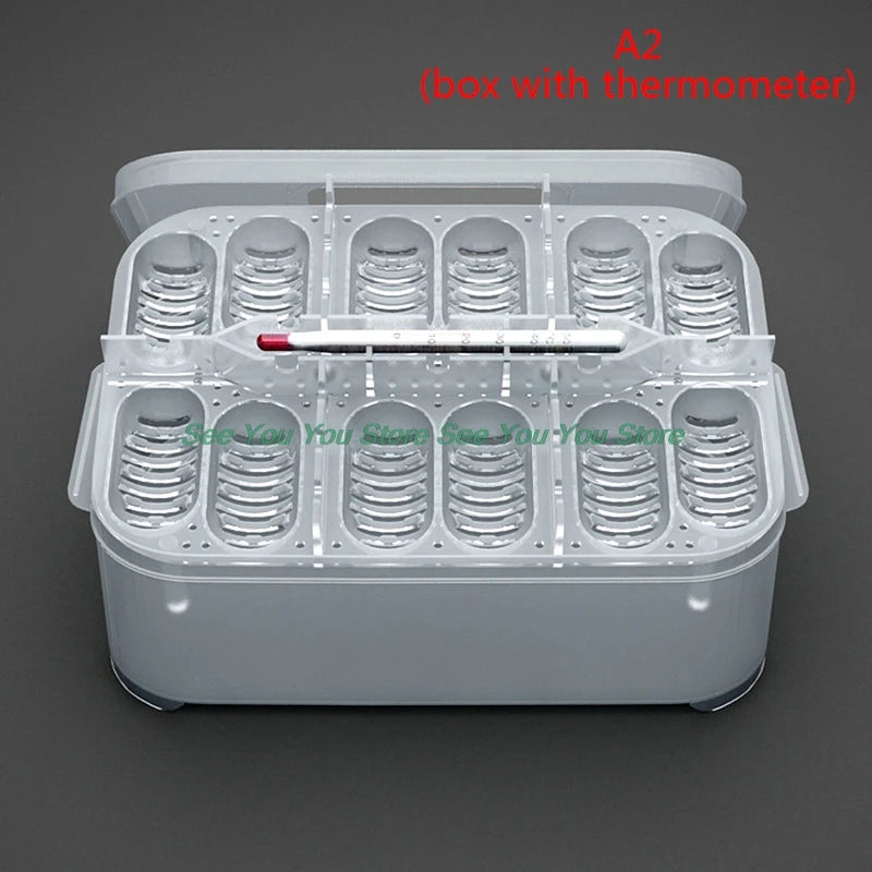 12 Grids Hatch Box Snake Lizard Reptile Egg Tray Boxes Hatching Eggs Device Climbing Pet Tortoise Turtle Incubator Supplies