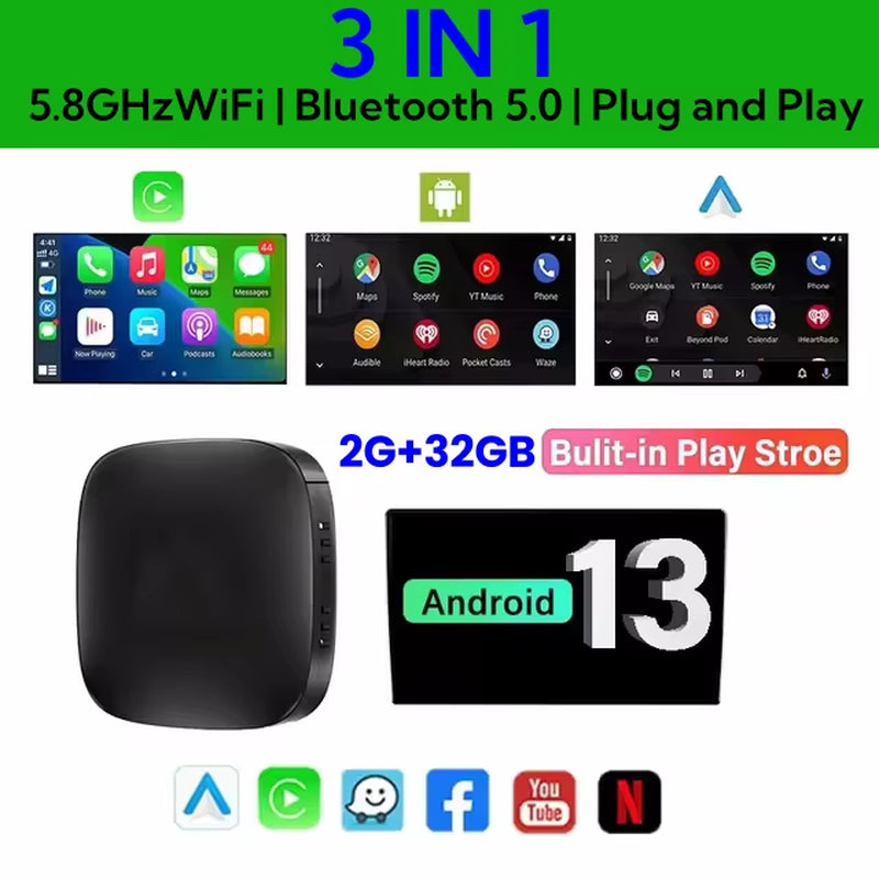 Android 13 Car AI Box Wireless Carplay Adapter Android Auto for Netflix Youtube for Chery Arrizo 5 Arrizo 7 Tiggo 3 Tiggo 3X 5X