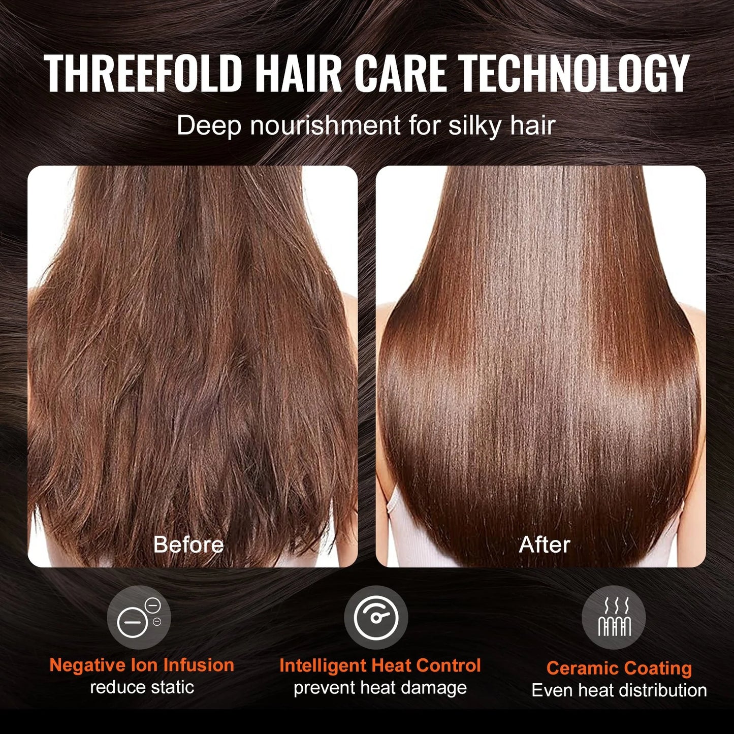 Hair Dryer Brush 5-In-1 Hot Hair Styler Upgraded Negative Ion for Curling
