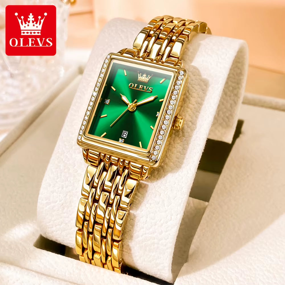 9995 Women'S Watch Luxury Elegant Diamond Watch Classic Original Brand Gold Stainless Steel Waterproof Women Quartz Watch